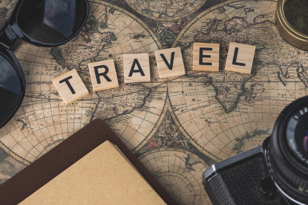 travel, holiday, leisure, camera, sunglasses, map, world map, notebook, adventure, map, world map, world map, world map, world map, world map
