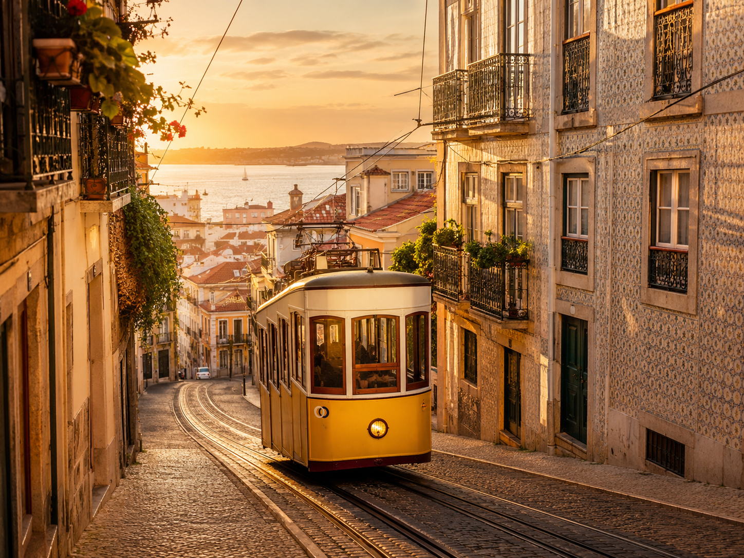 Portugal — Lisbon streets and Algarve coastline