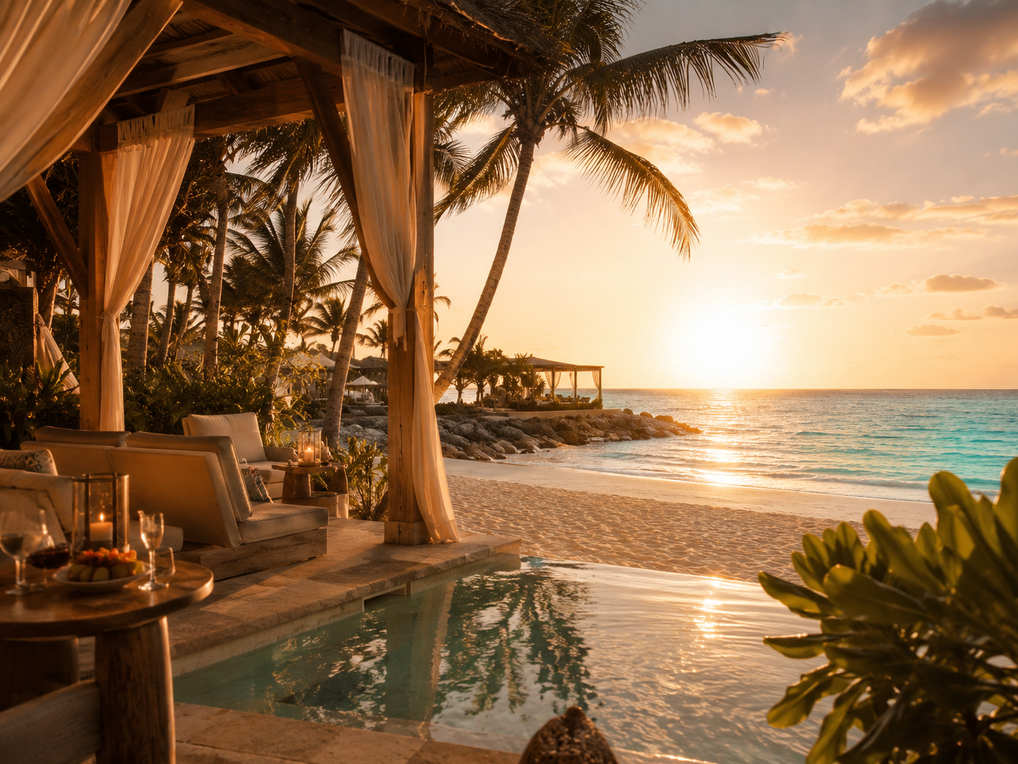 Riviera Maya beachfront with turquoise water